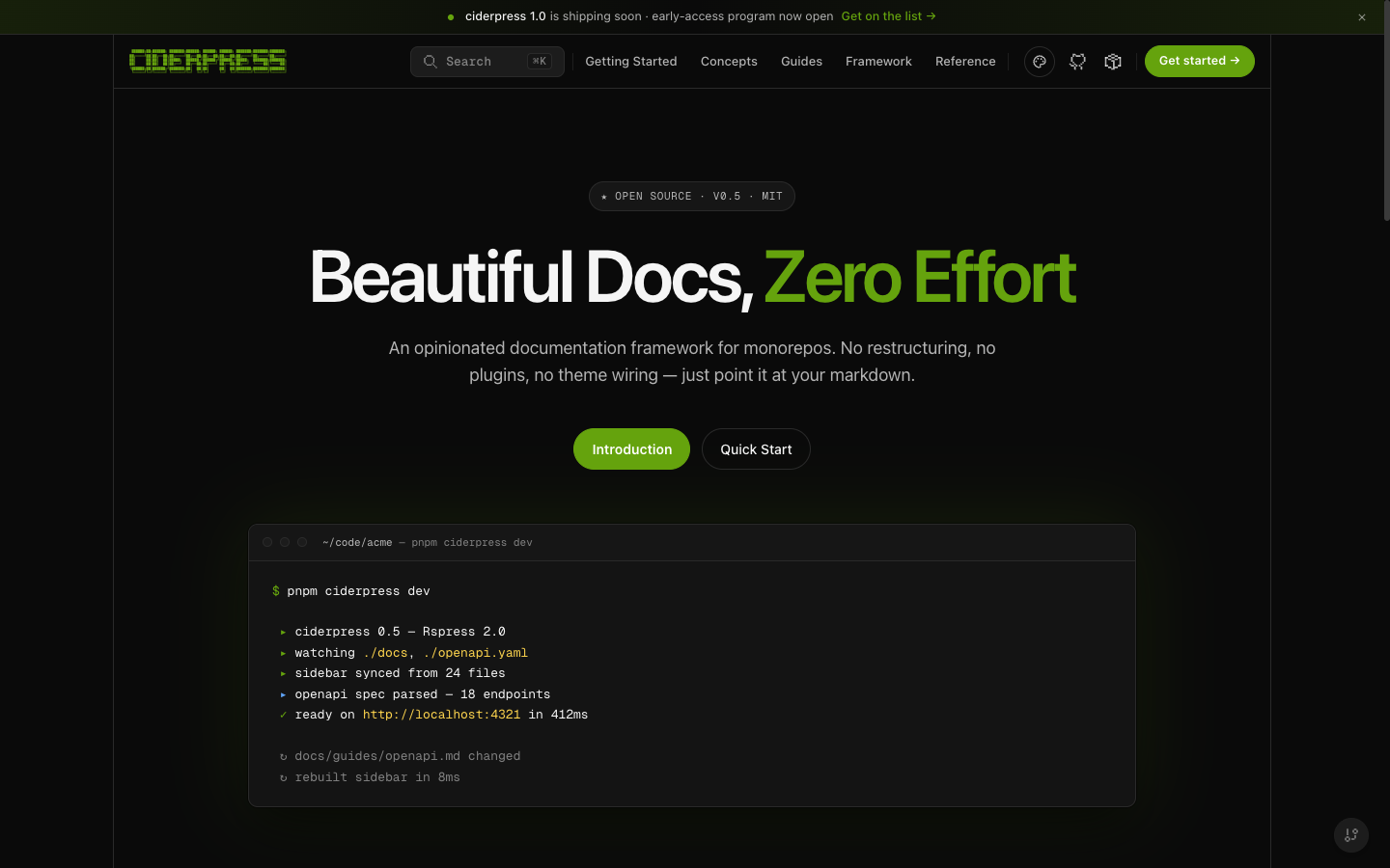 Granny Smith theme — dark